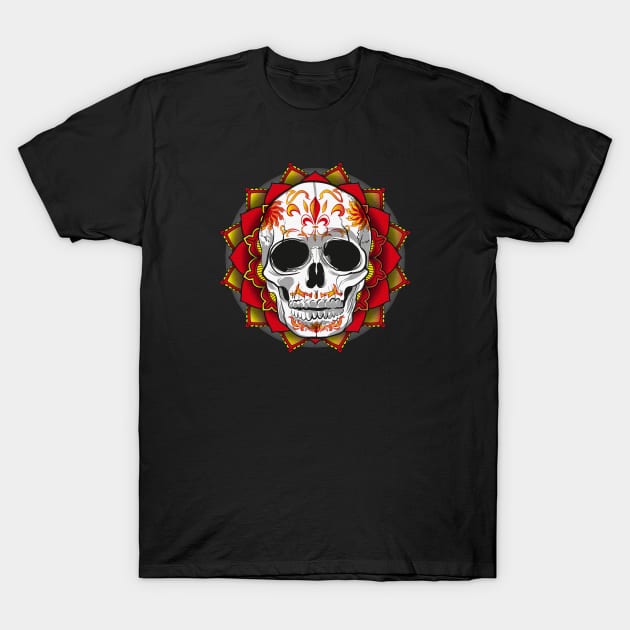 Mexican Skull Catrina T-Shirt by Cds Design Store